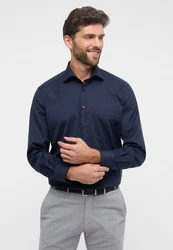 Eterna Langarmhemd COMFORT FIT NON IRON Dunkelblau