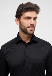 Eterna Langarmhemd COMFORT FIT NON IRON Schwarz/Dunkelblau