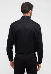 Eterna Langarmhemd COMFORT FIT NON IRON Schwarz/Dunkelblau