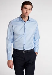 Eterna Businesshemd Comfort Fit Haifischkragen Hellblau
