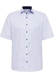 Eterna Kurzarmhemd Comfort Fit Kentkragen hellblau (4671-11-K147)
