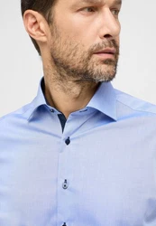 Eterna Klassische Bluse MODERN FIT Hemd (8100-12-C13K) mittelblau (8100-12-C13K)