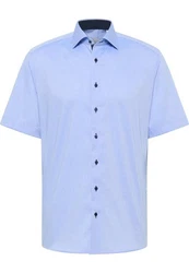 Eterna Klassische Bluse MODERN FIT Hemd (8100-12-C13K) mittelblau (8100-12-C13K)