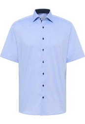 Eterna Klassische Bluse MODERN FIT Hemd (8100-12-C13K) mittelblau (8100-12-C13K)