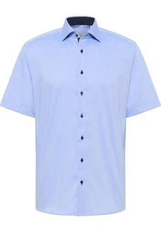 Eterna Klassische Bluse MODERN FIT Hemd (8100-12-C13K) mittelblau (8100-12-C13K)