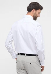 Eterna Langarmhemd COMFORT FIT NON IRON Weiß/Creme/Dunkelrot