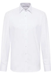 Eterna Langarmhemd COMFORT FIT NON IRON Weiß/Creme/Dunkelrot
