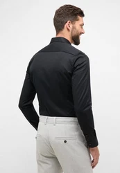 Eterna Langarmhemd SUPER SLIM NON IRON Schwarz