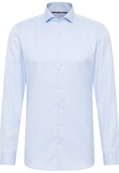 Eterna Langarmhemd SUPER SLIM NON IRON Hellblau