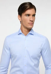 Eterna Langarmhemd SUPER SLIM NON IRON Hellblau
