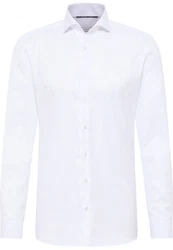 Eterna Langarmhemd SUPER SLIM NON IRON Weiß/Creme/Rot