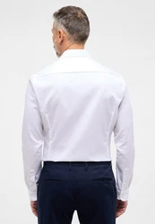 Eterna Langarmhemd SUPER SLIM NON IRON Weiß/Creme/Rot