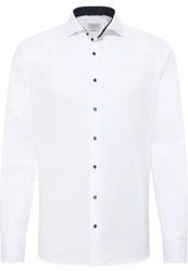 Eterna Business Langarmhemd Modern Fit Non Iron Weiß/Creme/Schwarz