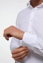 Eterna Langarmhemd SLIM FIT Weiß/Creme/Braun
