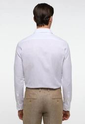 Eterna Langarmhemd SLIM FIT Weiß/Creme/Braun