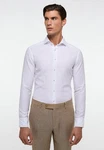 Eterna Langarmhemd SLIM FIT Weiß/Creme/Braun