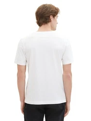 TOM TAILOR T-Shirt mit V-Ausschnitt Weiß