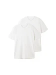 TOM TAILOR T-Shirt mit V-Ausschnitt Weiß