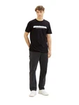 TOM TAILOR DENIM T-Shirt hellblau/schwarz/weiß
