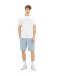 TOM TAILOR DENIM T-Shirt Weiß/Hellblau/Creme/Lila