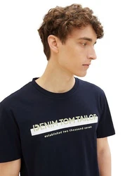 TOM TAILOR DENIM T-Shirt creme/navy/weiß