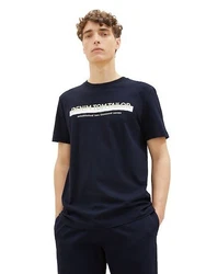 TOM TAILOR DENIM T-Shirt creme/navy/weiß