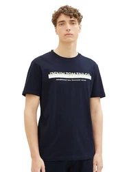 TOM TAILOR DENIM T-Shirt creme/navy/weiß