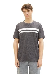 TOM TAILOR T-Shirt mit Logoprint Grau/Hellgrau/Schwarz/Silber/Dunkelgrau/Grün/Weiß