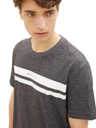 TOM TAILOR T-Shirt mit Logoprint Grau/Hellgrau/Schwarz/Silber/Dunkelgrau/Grün/Weiß