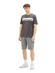 TOM TAILOR T-Shirt mit Logoprint Grau/Hellgrau/Schwarz/Silber/Dunkelgrau/Grün/Weiß