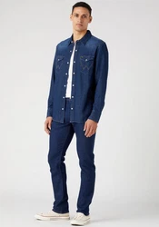 WRANGLER Hemd Denim blau