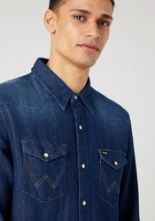 WRANGLER Hemd Denim blau