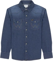 WRANGLER Hemd Denim blau