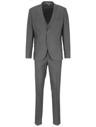 SteffenKlein Anzug Slim-Fit Dunkelgrau/Grau/Hellgrau