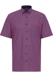 Eterna Kurzarmhemd MODERN FIT NON IRON Lila/Dunkelrot