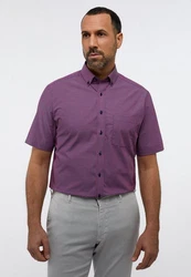 Eterna Kurzarmhemd MODERN FIT NON IRON Lila/Dunkelrot