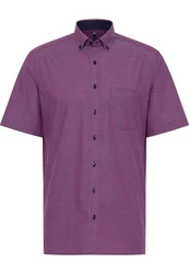Eterna Kurzarmhemd MODERN FIT NON IRON Lila/Dunkelrot