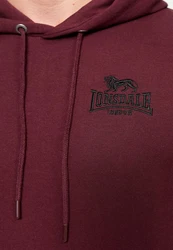 Lonsdale Kapuzenpullover Talmine Dunkelrot/Bordeaux