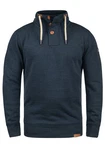 !Solid TripTroyer Herren Sweatshirt Pullover Troyer Pulli Mit Stehkragen Und Knopfverschluss Insignia Blue Melange
