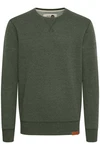 !Solid Trip O-Neck Herren Sweatshirt Pullover Pulli Mit Rundhalsausschnitt Und Fleece-Innenseite Dunkelgrün/Grün