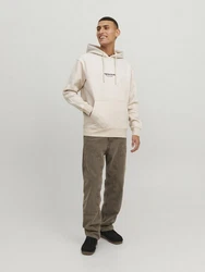 Jack & Jones Sweatshirt JORVESTERBRO SWEAT HOOD NOOS Beige/Khaki/Braun