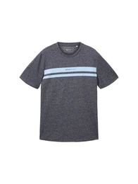 Kurzarmshirt T-Shirt mit Print - Gerade