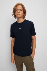 BOSS ORANGE T-Shirt TChup mit Rundhalsausschnitt Dunkelblau/Schwarz/Braun