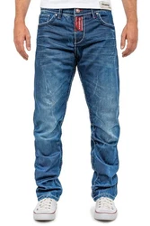 Cipo & Baxx Regular-fit Jeans Casual Hose BA-CD709 Blau