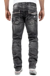 Cipo & Baxx Regular-fit Jeans Casual Hose BA-CD719 Schwarz