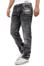 Cipo & Baxx Regular-fit Jeans Casual Hose BA-CD719 Schwarz