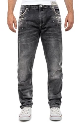 Cipo & Baxx Regular-fit Jeans Casual Hose BA-CD719 Schwarz
