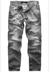 Amaci&Sons Herren Jeans Regular Straight Fit Destroyed 7984 Style KANSAS Hellgrau/Dunkelgrau/Grau
