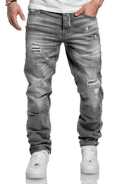 Straight-Jeans KANSAS Regular Fit Destroyed Jeans