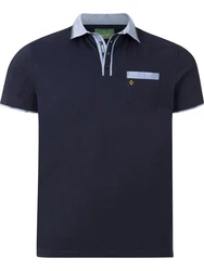 Charles Colby Poloshirt EARL WILLMER Dunkelblau/Hellblau/Blau